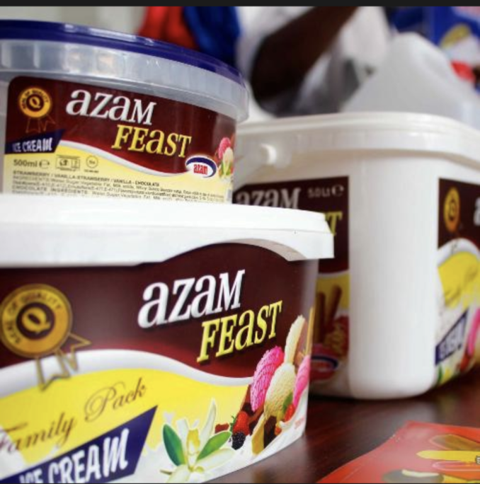 Azam Vanilla Strawberry ice cream