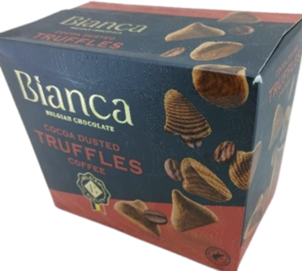 Bianca cocoa dusted Truffles Coffee 150gr
