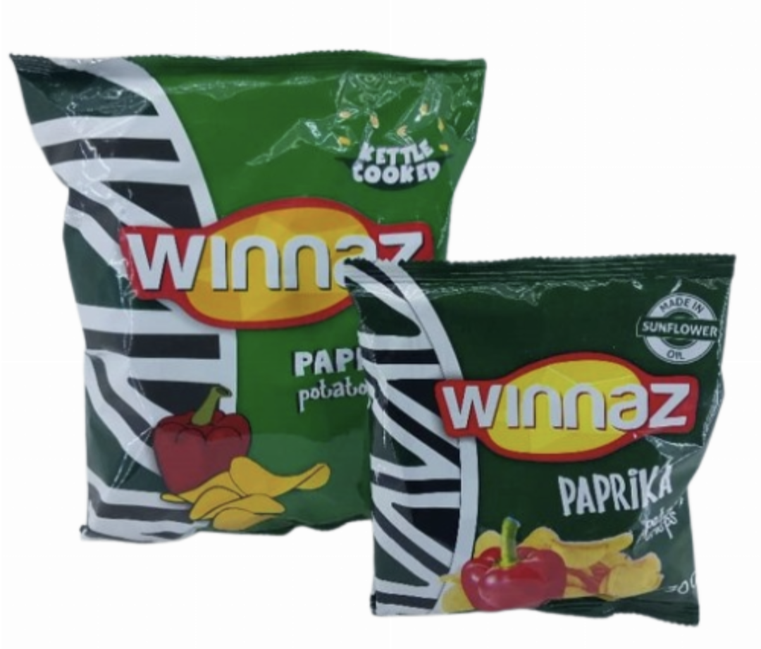 Winnaz paprika potato crisps 225 gr