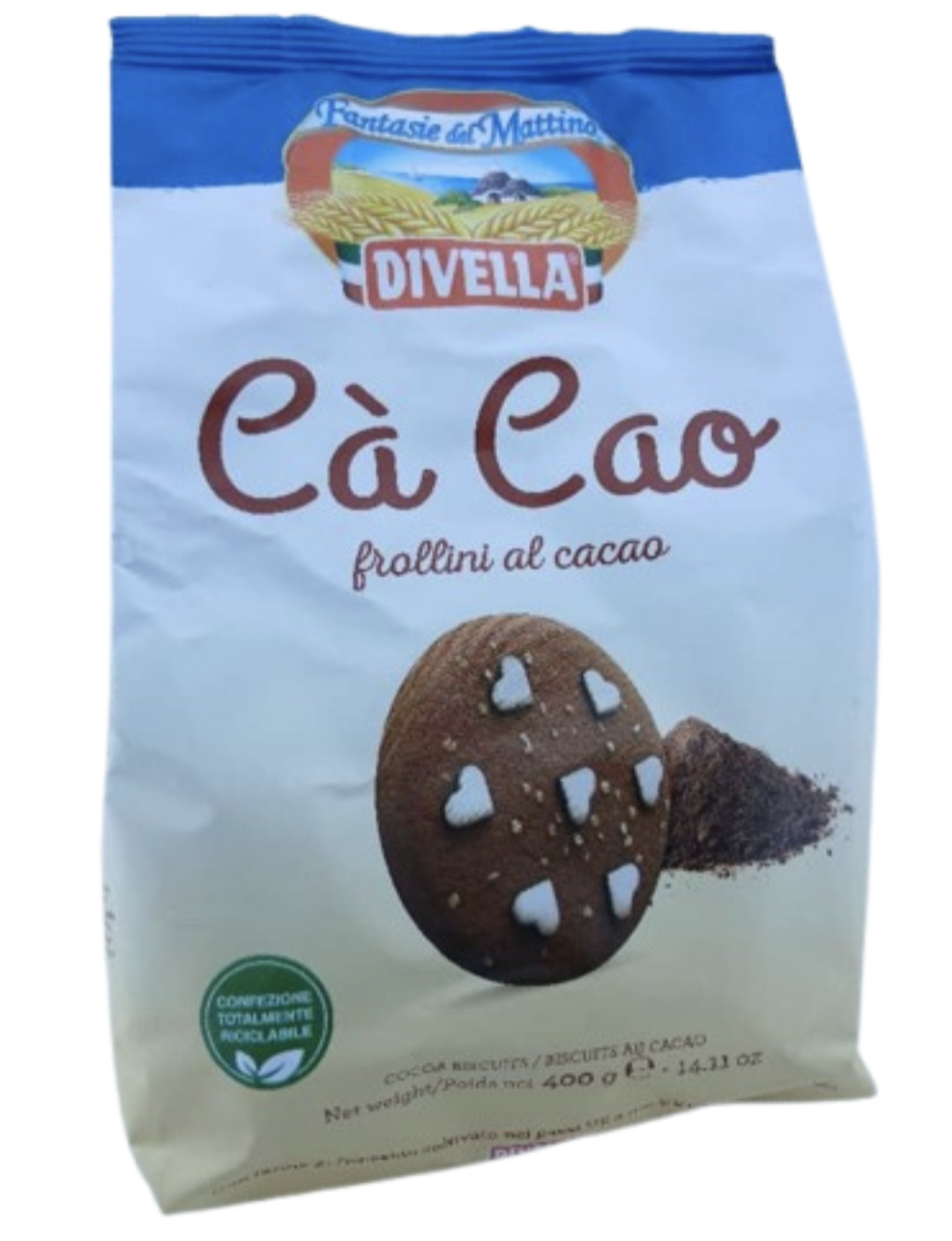 Divella Ca Cao(Cocoa Biscuits) -400g Biscuits au cacao