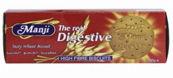 Manji The real Digestive 450gr HIGH BIBRE BISCUITS