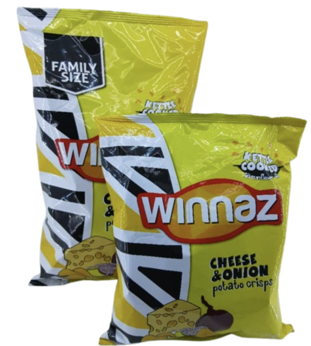 Winnaz Cheese & Onion Potato Crispsb 125gr