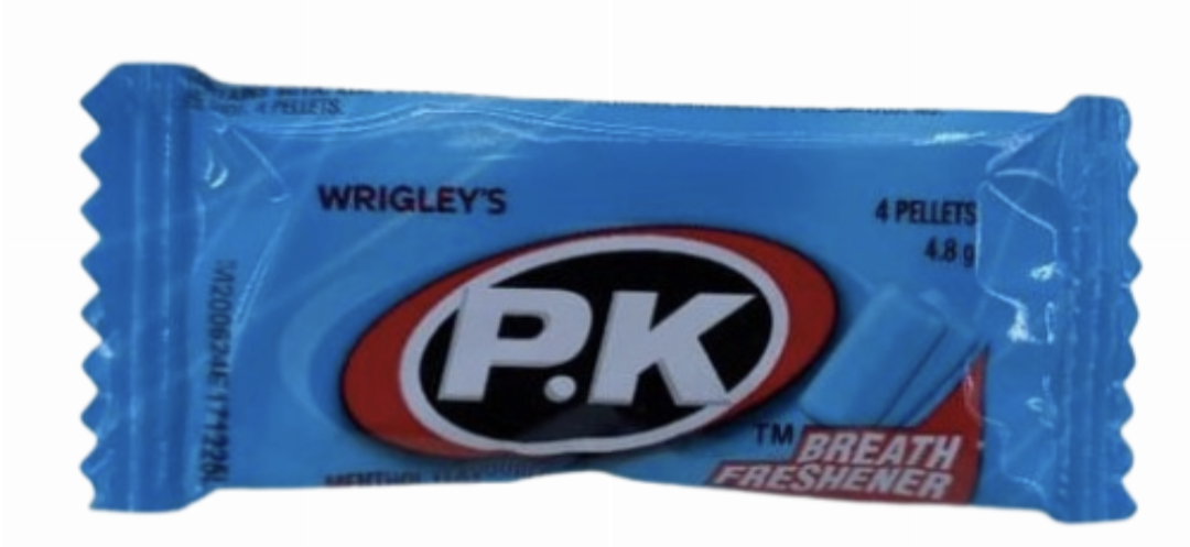 P.K Menthol Chewing Gum 4Pallets 4.8g
