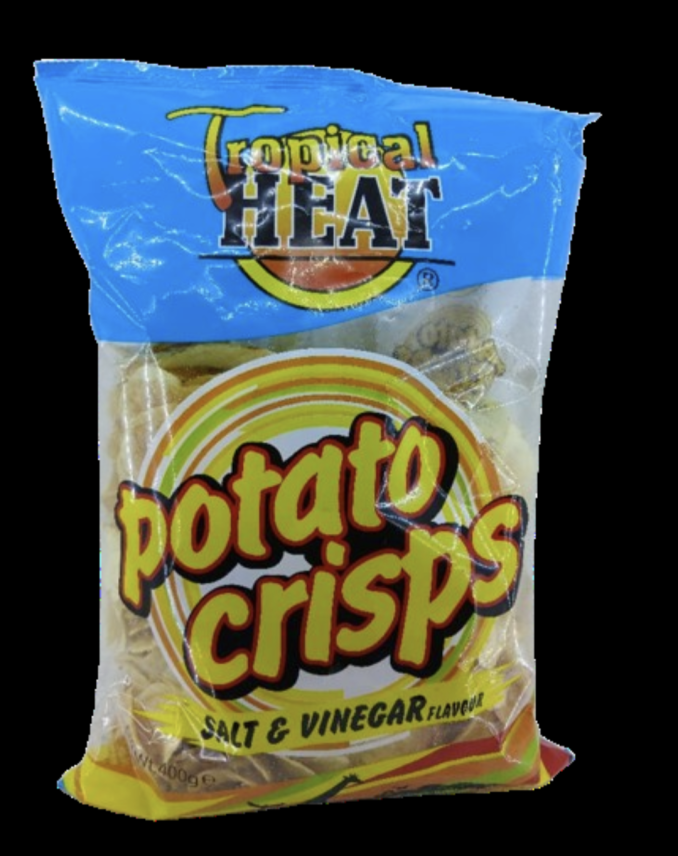 Tropical heat potato crisps Salt & Vinegar Flavour