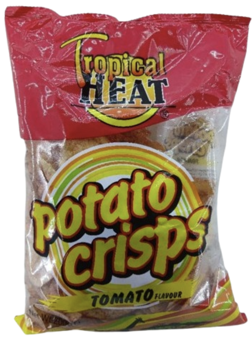 Tropical heat potato crisps Tomato Flavour