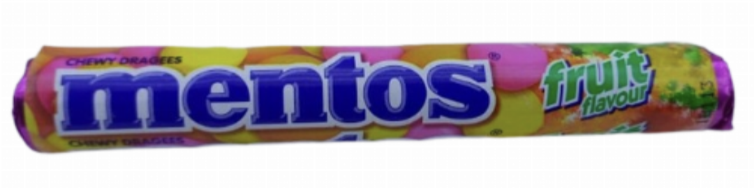 Mentos chewy dragees fruit flavour 37,5gr