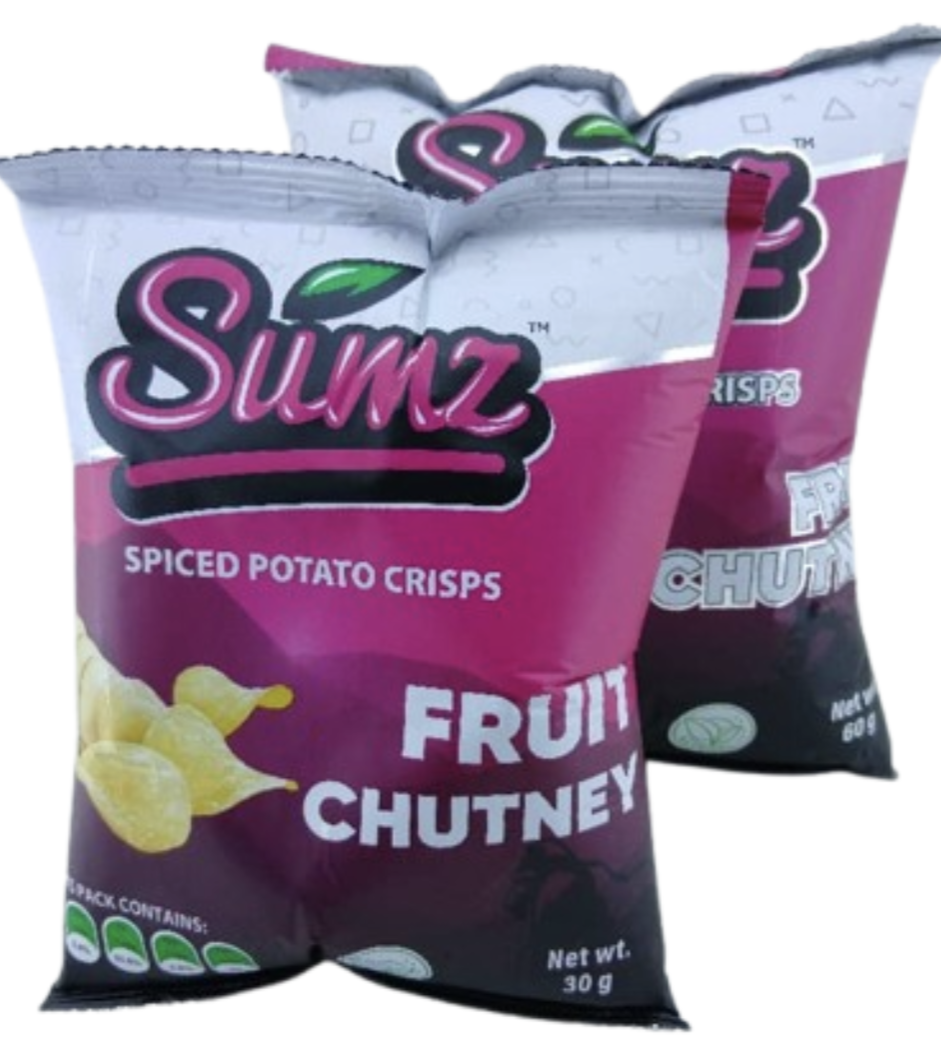 Sumz spiced potato crisps Fruit Chutney
