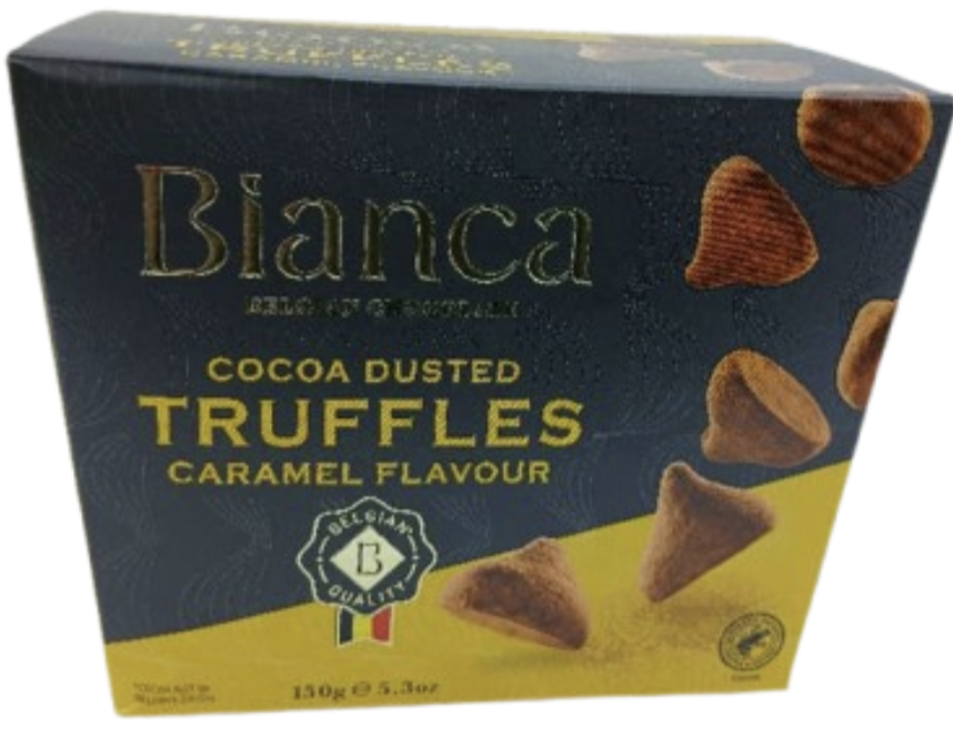 Bianca cocoa dusted Truffles Caramel Flavour 150gr