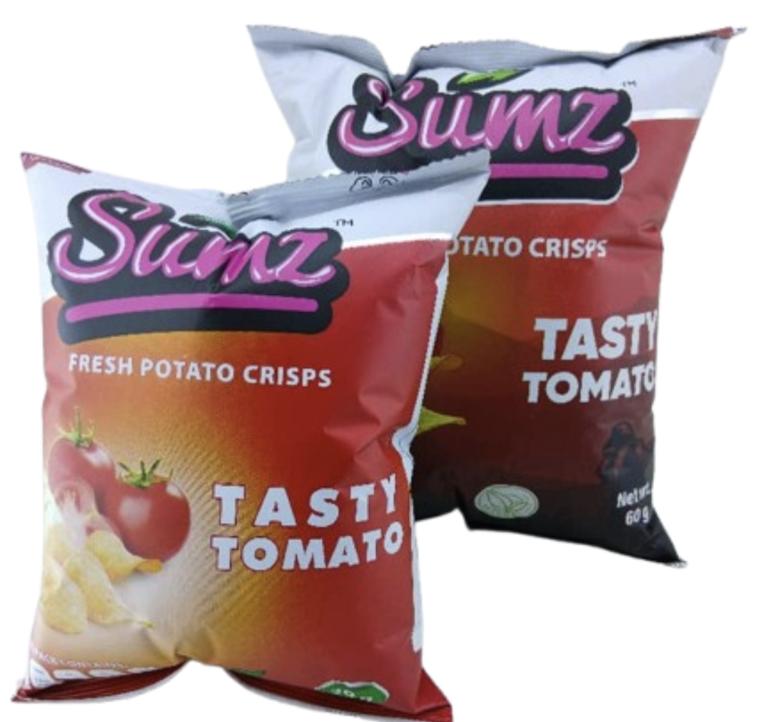 Sumz spiced potato crisps Tasty Tomato 60gr