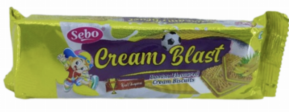 sebo cream blast Banana Flaoured Biscuits 75gr