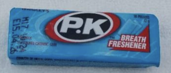 P.K Menthol Flavoured Chewing Gum 10 pellets