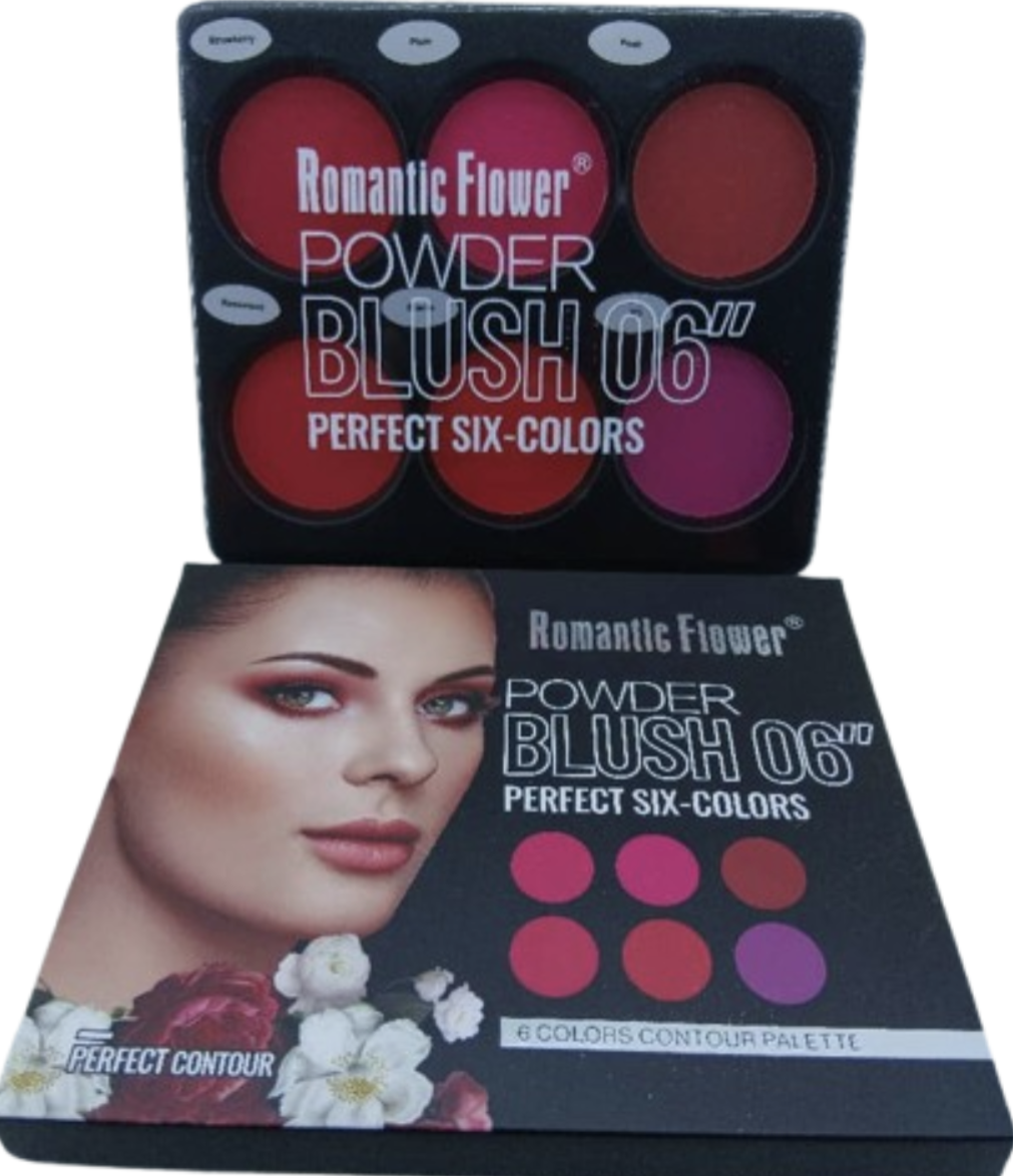 Romantic Flower Powder Blush 06" Perfect Six-Colors