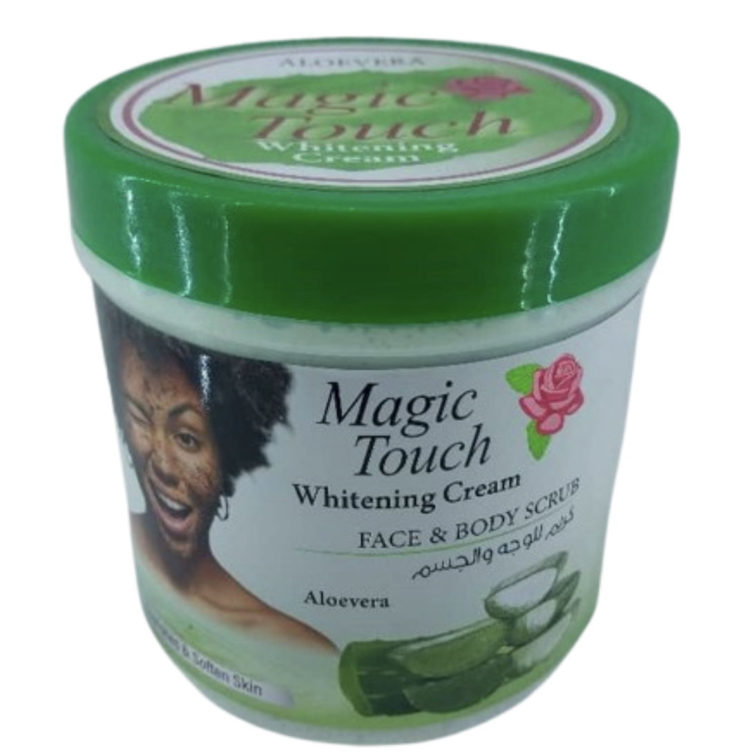 Magic Touch Whitening Cream FACE & BODY SCRUB Aloevera 500ml