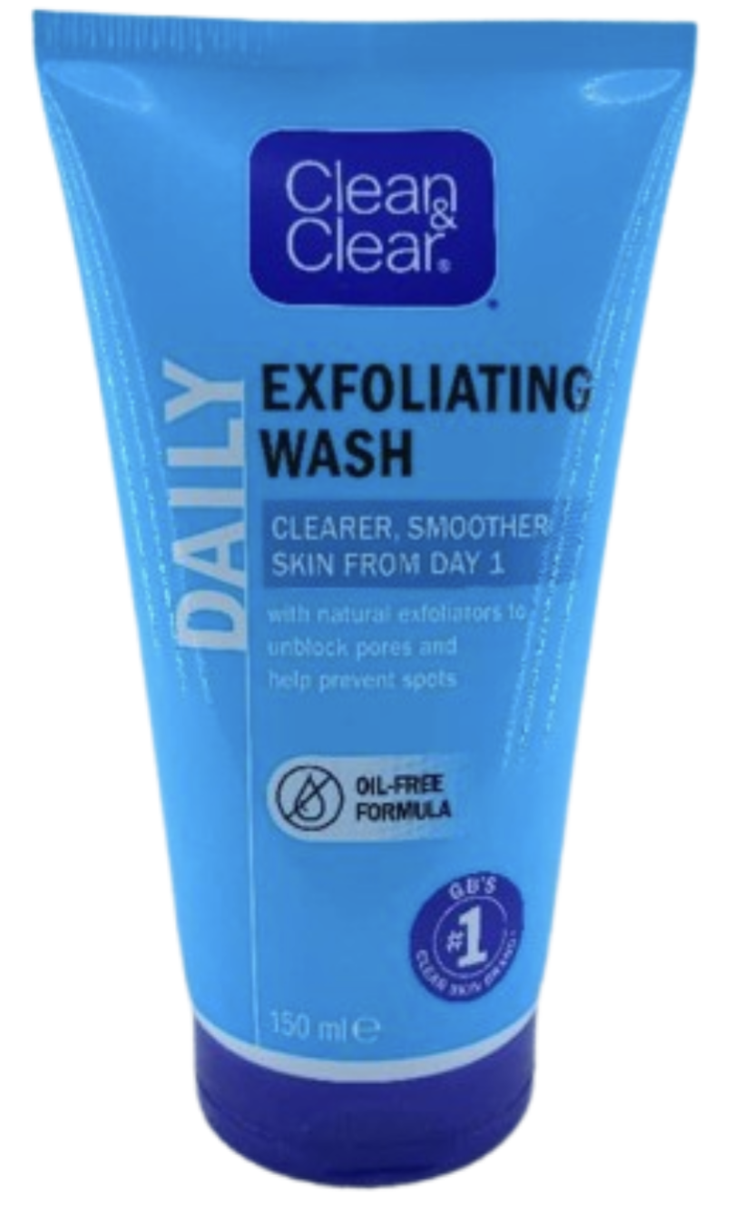 Clean & Clear Daily Exfoliating Wash 150ml Clearer,Smoother skin from day1