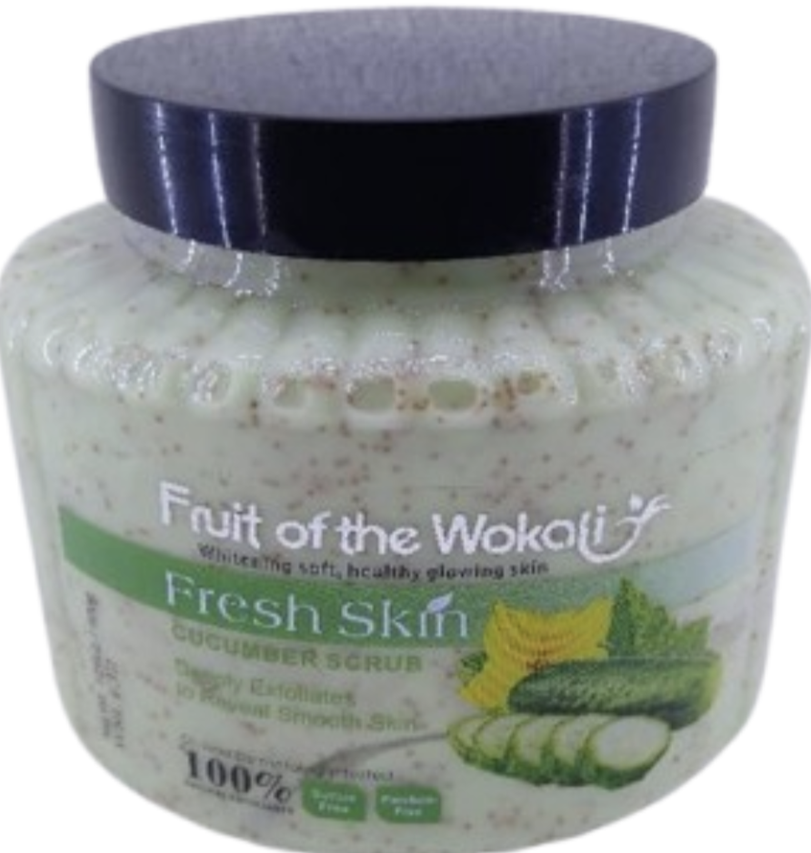 Fruit of the Wokali Fresh Skin Cucucmber Scrub 100% Natural 500gr