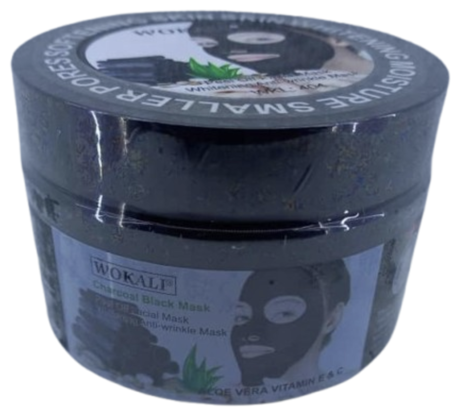 WOKALI Charcoal Black Mask Peel Off Mask Whitening Anti-Wrinkle Mask ALOE VERA V...