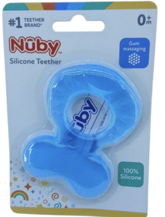 Nûby 100% Silicone Teether Om+