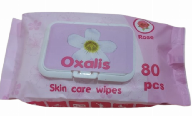Oxalis skin care wipes Rose 80pcs