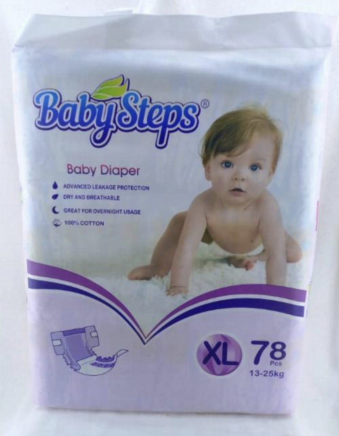 BabySteps Baby Diapers XL 78pcs from 13-25kg