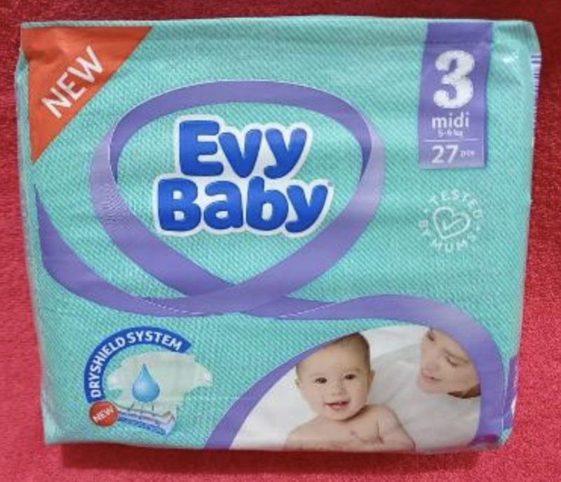 Evy baby diaper(3)5-9kg 24pcs