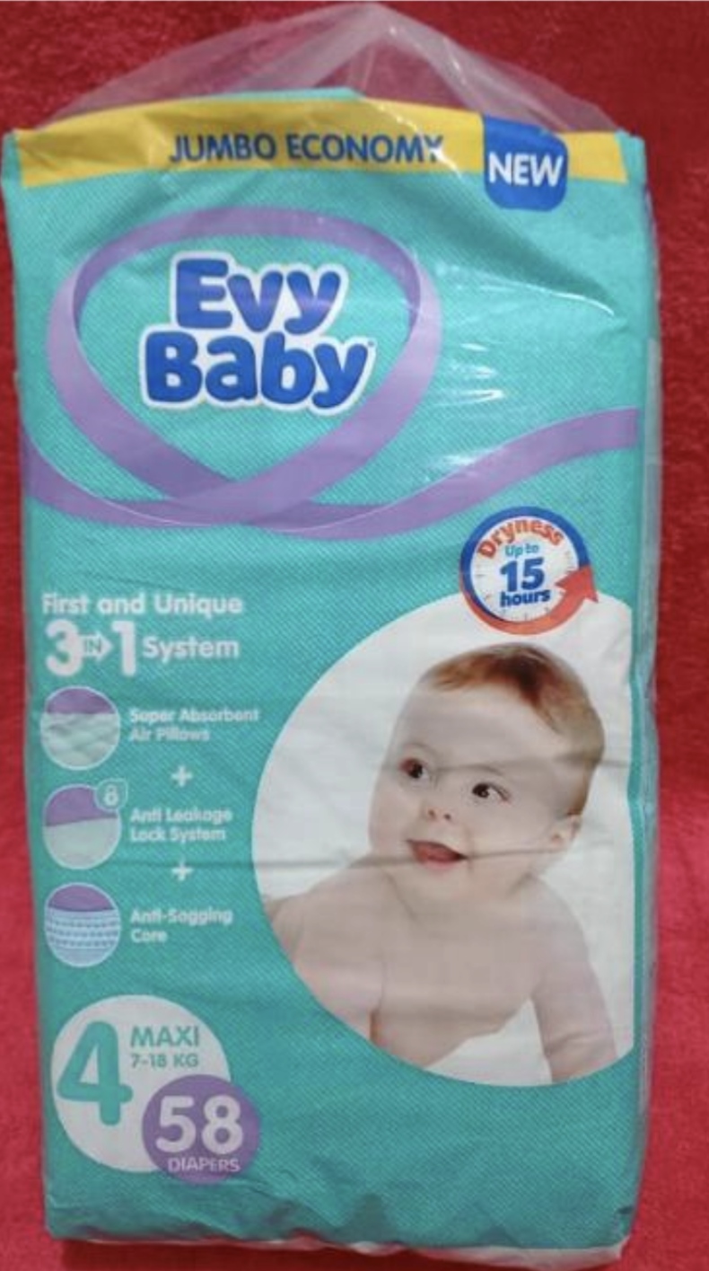 Evy baby diaper(4)7-18kg 21pcs
