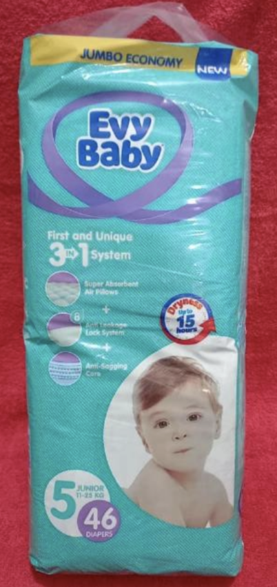 Evy baby diaper(5) 11-25kg 46pcs