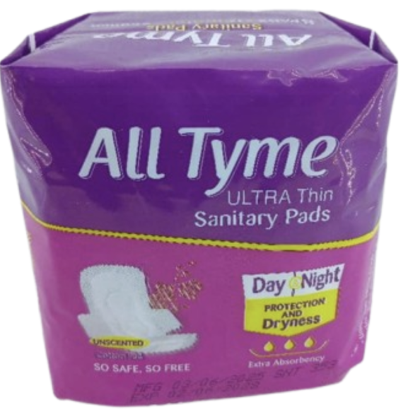 AlL Tyme Ultra Thin Sanitary Pads Regular 260mm 8pads
