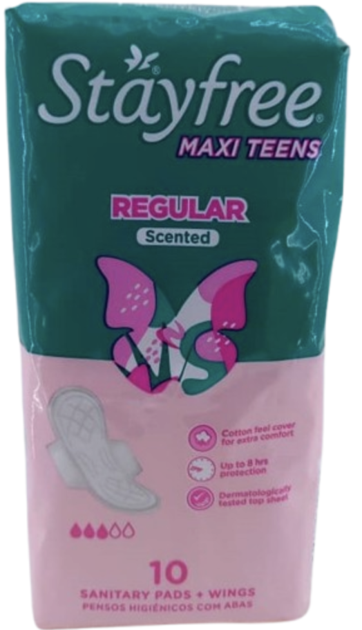 StayFree MAXI TEENS REGULAR Scented Sanitary Pads 10pcs