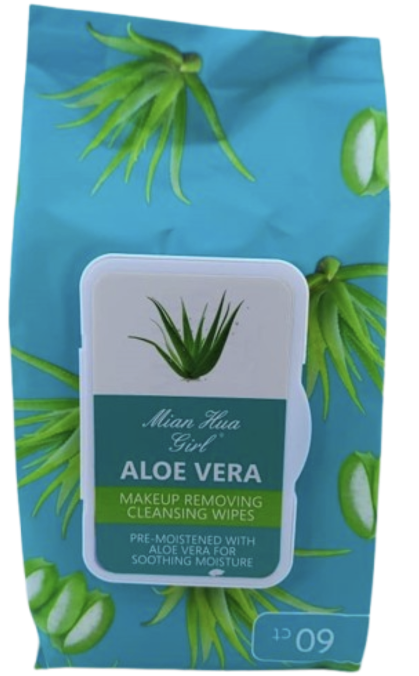 Mian Hua Girl ALOE VERA Makeup Removing Wipes 6Opcs