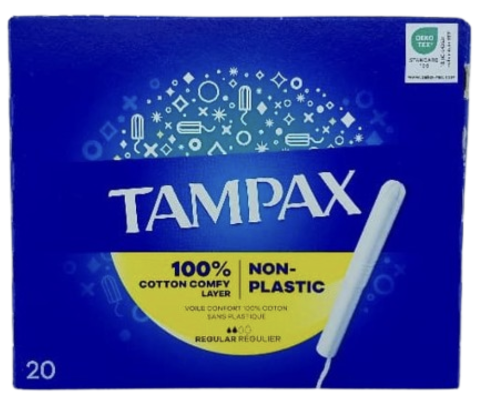TAMPAX 100% Cotton Comfy Layer Regular 20pcs