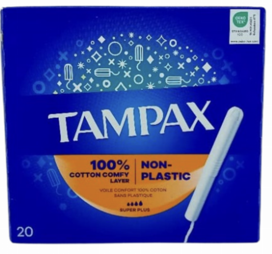TAMPAX 100% Cotton Comfy Layer Super Plus 20pcs