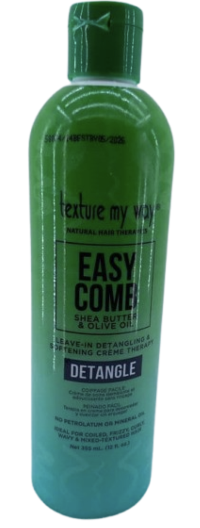 texture Natural Hair Therapies EASY COMB Shea Butter & Olive Oil DETANGLE 355ml Leave-in Detangling & Softening Creme Therapy