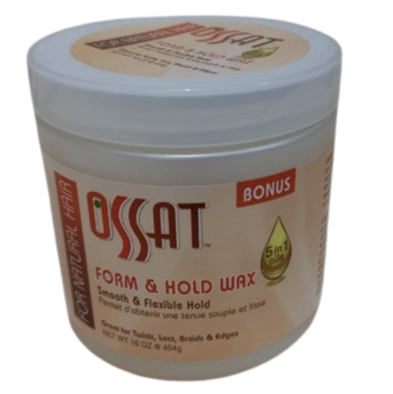 OSSAT FORM & HOLD WAX 5in1 oils 454gr For natural hair