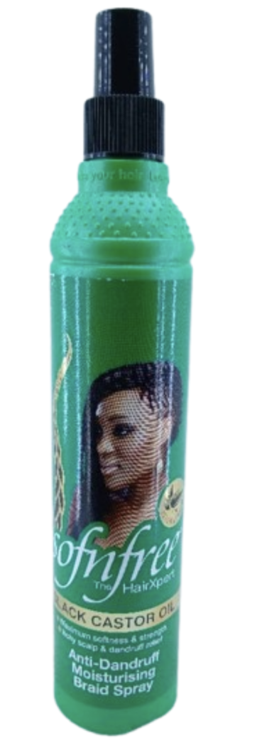 Sofnfree Black Castor Oil Anti-Dandruff Moisturizing Braid Spray 350ml