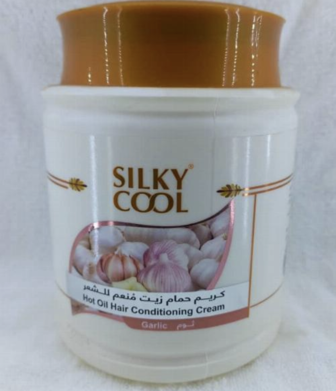 SILKY COOL Hot Oil Hair Conditioning Cream Garlic 1000ml