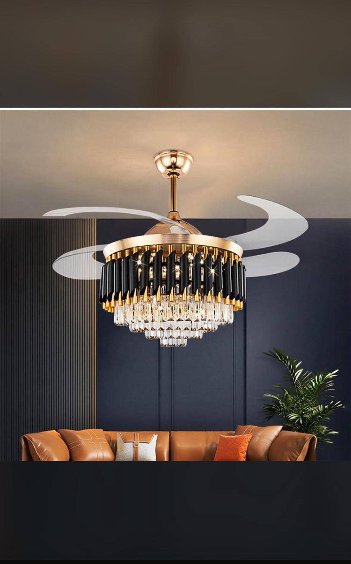 Ceiling fan with chandelier light