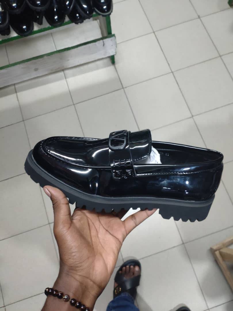 Patent Leather Monk Strap Loafer with a Lug Sole