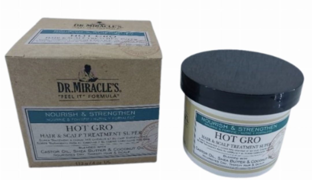 Dr.Miracle's Nourish & Strengthen HOT GRO Hair & Scalp Treatment Super 113g/40z. US.