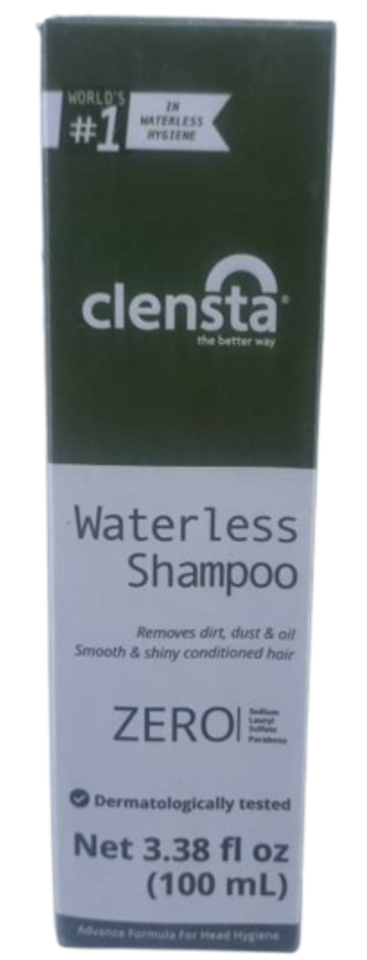 Clensta Waterless Shampoo 100ml Removes dirt, dust & oil. Smooth & shiny conditioned hair