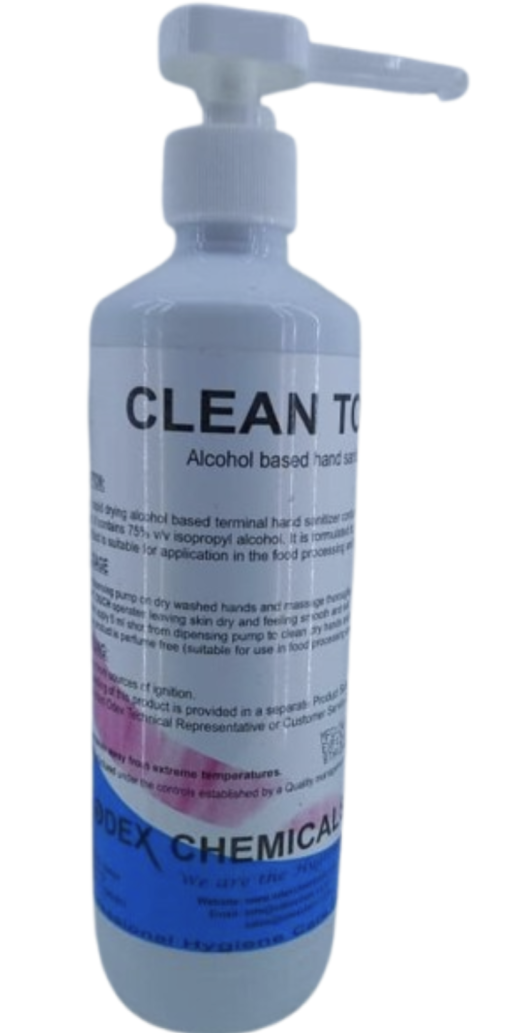 Odex CLEAN TOUCH Alcohol based hand sanitizer 500ml