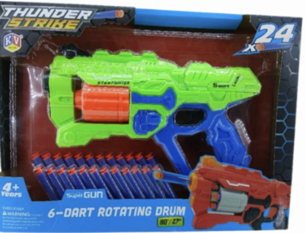 Thunder Strike Super Gun 6-Dart Rotating Drum