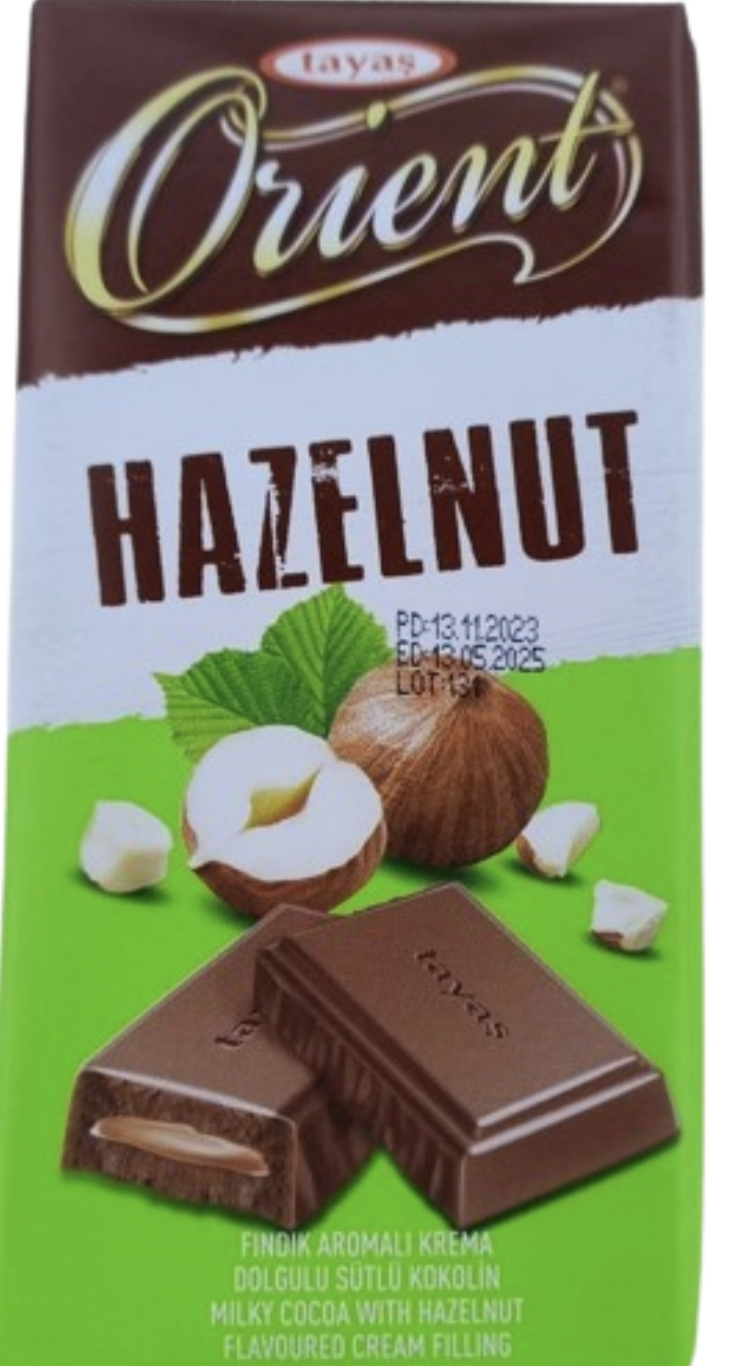 Tayas Orient Hazelnut Chocolate 80gr