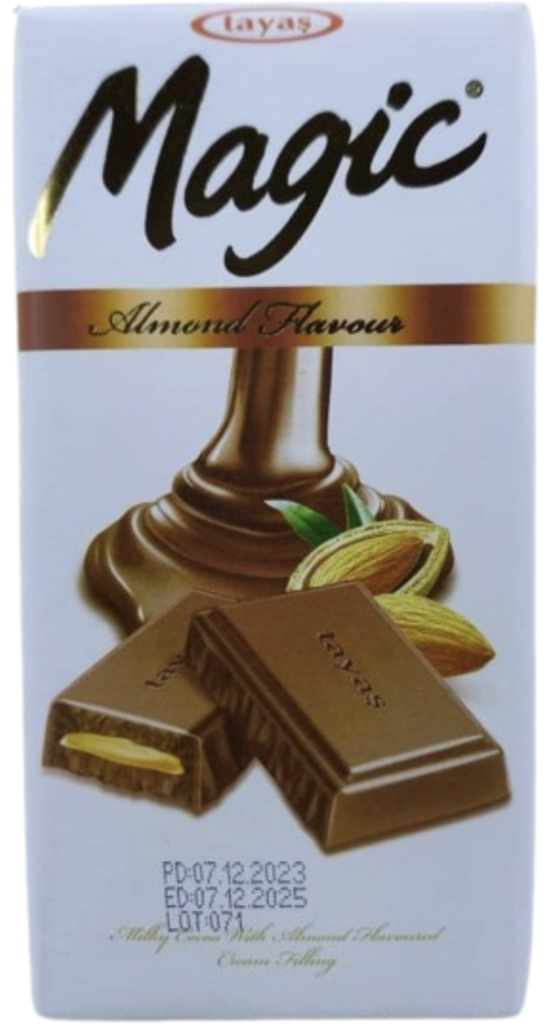 Tayas Magic Almond Flavoured Chocolate 80gr