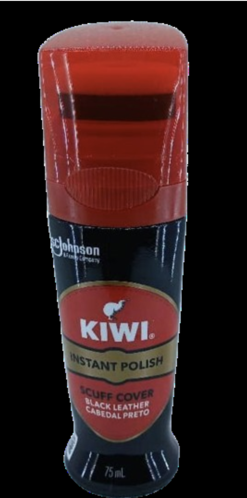 KIWI Instant Polish Scuff Cover Black Leather Cabedal Preto 75ml