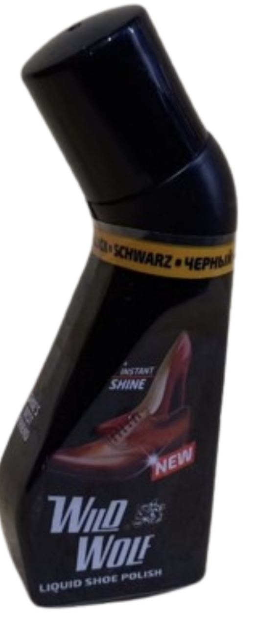 Wild Wolf Black Liquid Shoe Polish 75ml