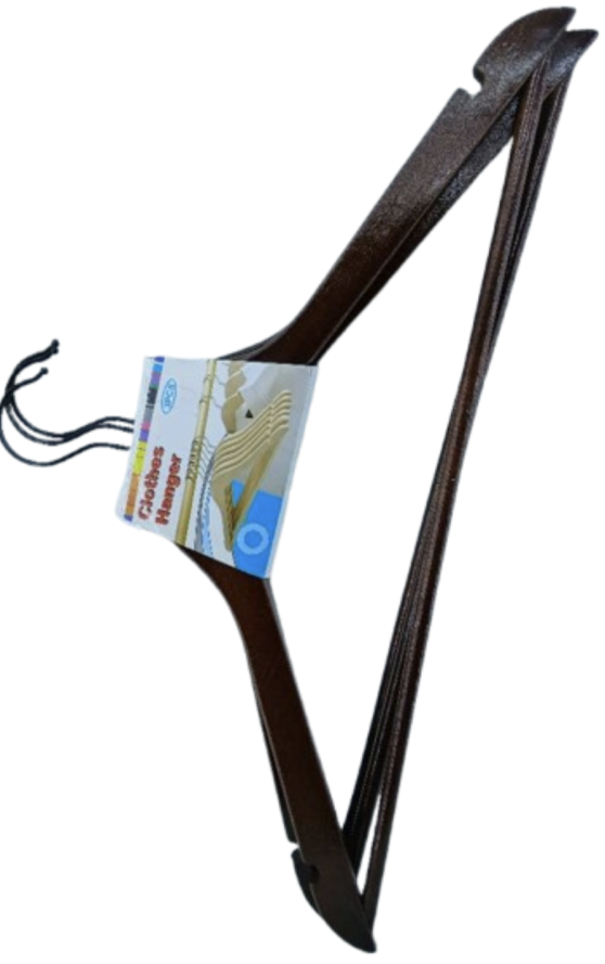 Black Wooden Clothes Hanger 3pcs