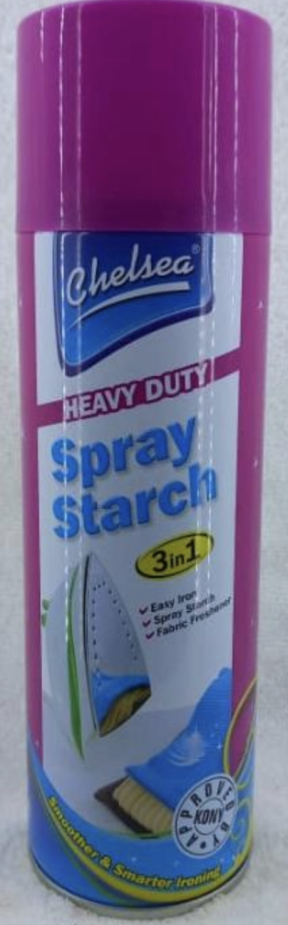 Chelsea Heavy Duty Spray Starch 3in 1 Smoother & Smarter Ironing 470ml