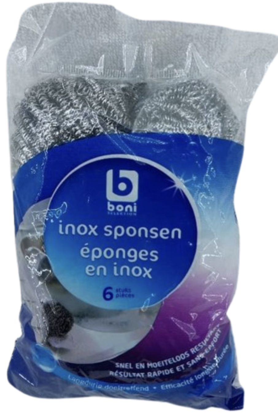 Boni selection éponges en inox 6pcs