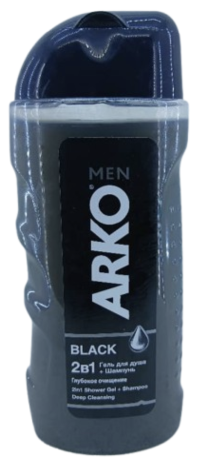 MEN ARKO Black 2IN1 Shower + Shampoo Deep Cleansing 26Oml