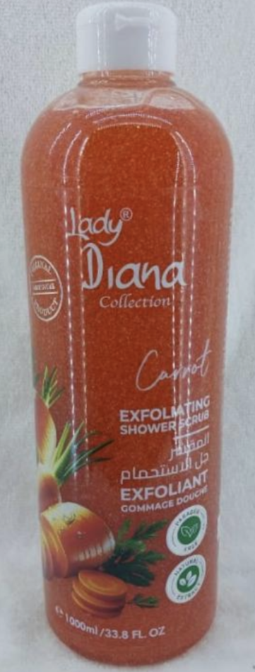 Lady Diana collection Carrot Exfoliating Shower Scrub 100Oml /33.8 FL. OZ